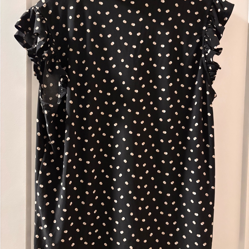 ANNE KLEIN Black Polka Dot Blouse - Picture 3 of 3
